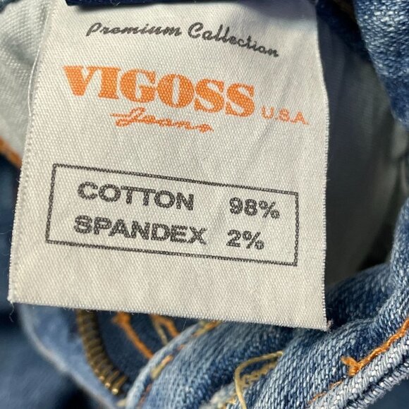 Vigoss Premium BOOT CUT Jeans Size 9 10 Medium Wash Denim Blue EMBROIDERED - Picture 11 of 15